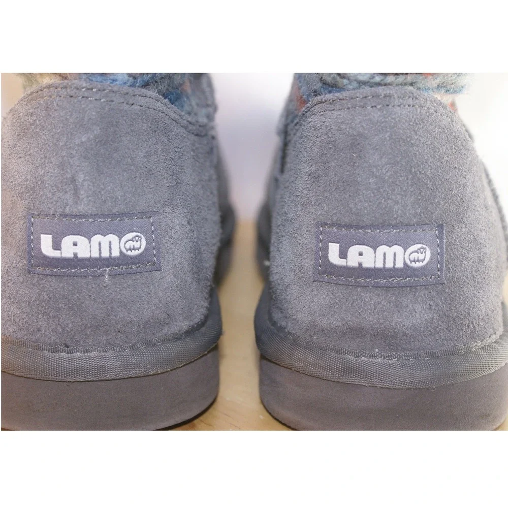 Lamo Willow Grey Suede Knit Back Faux Fur Lined Boots MU20110QV Womens 10